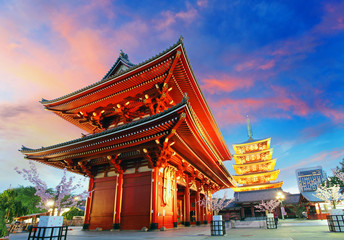 Tempel in Asakusa, Japan