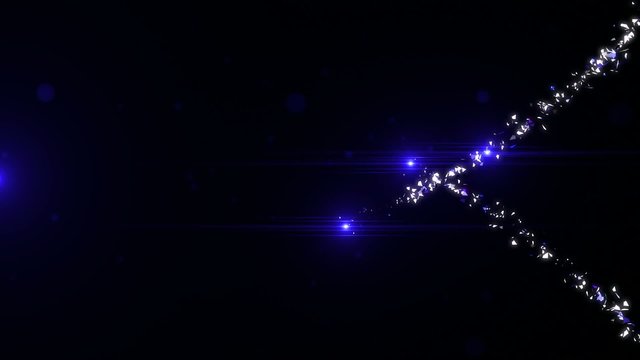 Atmospheric Background with blue duos particles