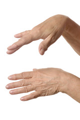 Fototapeta na wymiar Senior Woman hands