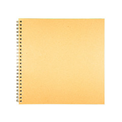 Blank spiral brown cover book paper