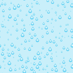 Fototapeta na wymiar blue water drops, seamless background