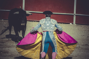 torture, bullfight, traditional Spanish party where a matador fi