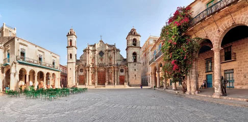 Crédence en verre imprimé Havana Cathédrale San Cristobal, Cuba
