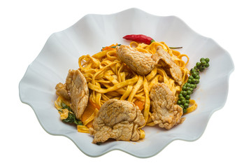 Fried noodles with pork