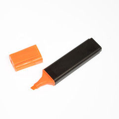 Multicolored highlighters. Isolated on white background