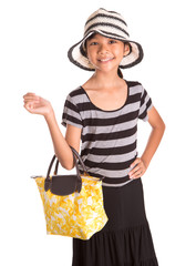 Young Girl With Yellow Handbag