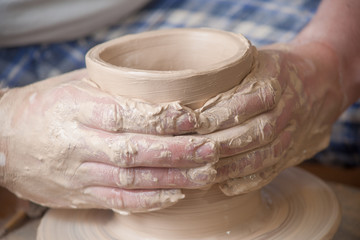 Hands of a potter