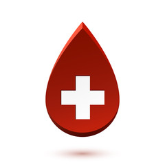 Abstract red drop, medical symbol