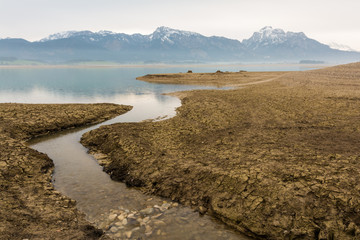Morgendämmerung am Forggensee im Ostallgäu