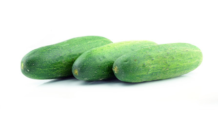 fresh cucumbers isolated on white
