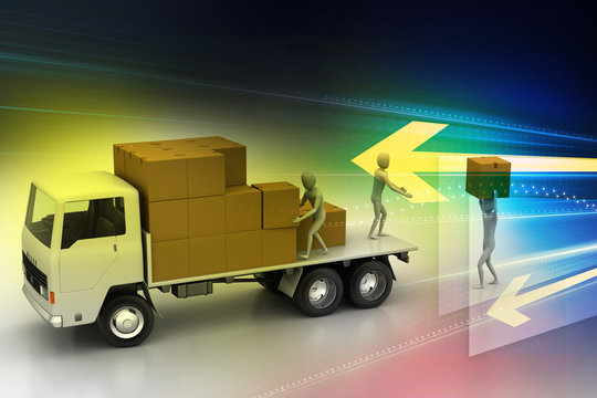 Transportation trucks in freight delivery