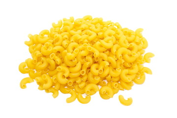 Italian Macaroni Pasta raw food on white background