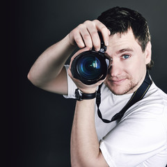 Portrait of the male photographer