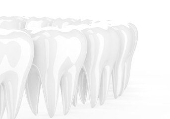 teeth on white