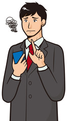 スマホを手にする男性