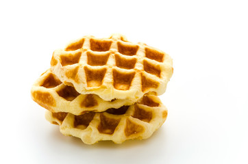 Waffle isolated on white background