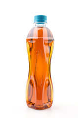 Tea bottle isolated white background