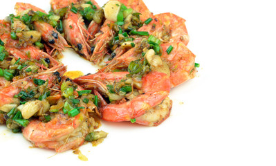 Shrimp Sauce  isolated on white background;