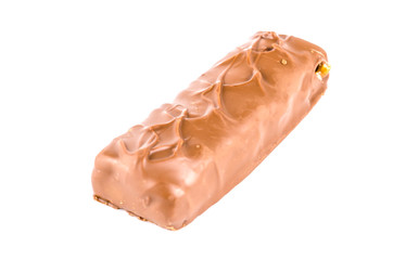 Chocolate bar isolated white background