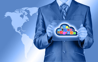 Cloud computing touchscreen interface