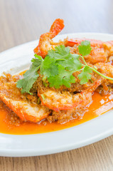 Fried shrimp garlic
