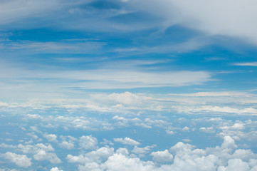 Fototapeta na wymiar fluffy white clouds and blue sky background