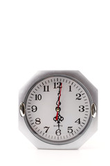 Clock isolated white background