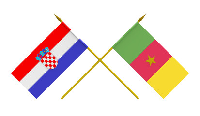 Flags, Croatia and Cameroon