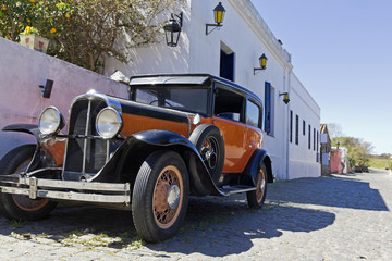 vintage car in Colonia street