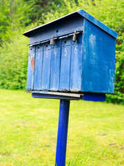 Old blue mailbox
