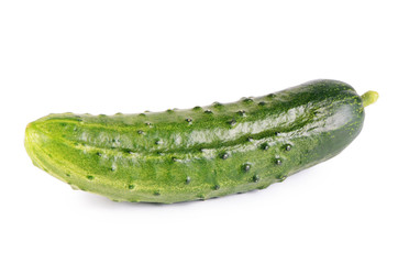 Fresh cucumber isolated on white background