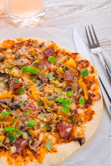 home-made pizza