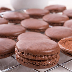 chocolate macarons with cardamom