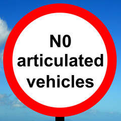 Order sign No articulated vehicles