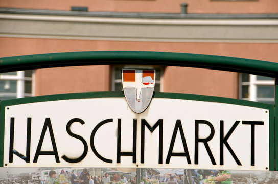 Naschmarkt, famous food market in Vienna city centre