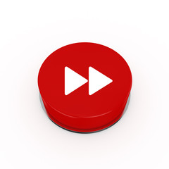 3d Forward Music Web Button - isolated 