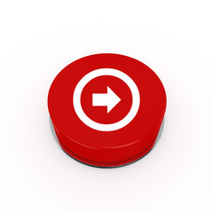 3d Right Web Button - isolated