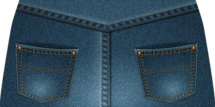 Two Rear Denim Pocket