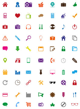 Colorful icons collection