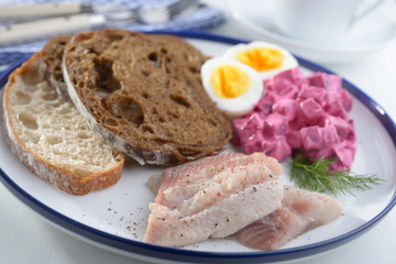 Herring with salad