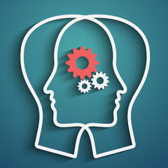 Human head silhouette