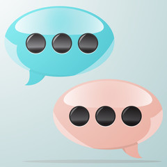 Speach bubbles at light background