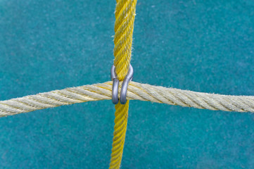 Ropes fastened by a clamp