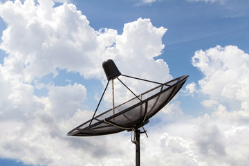 Satellite dish sky communication