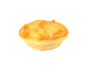 A savoury meat pie pastry studio isolated