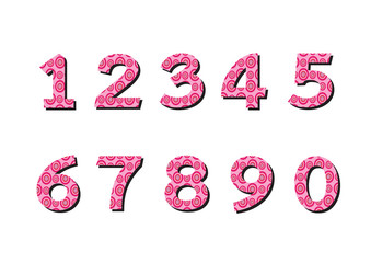 Numbers set. illustration