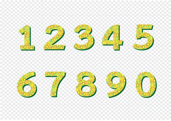 Numbers set. illustration