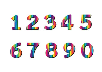 Numbers set. illustration