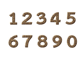 Numbers set. illustration