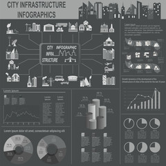 Set of elements infrastructure city, vector infographics